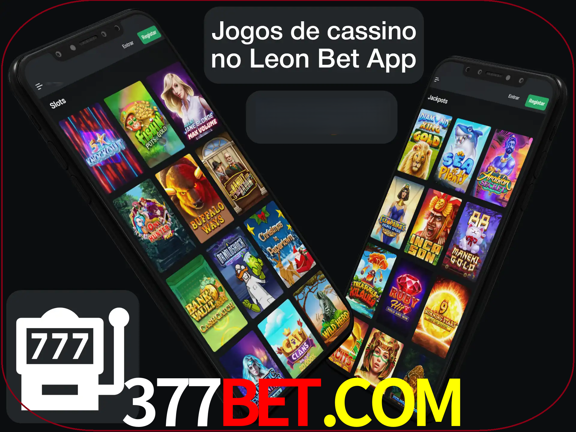 Escolha quais jogos de cassino jogar no app.
