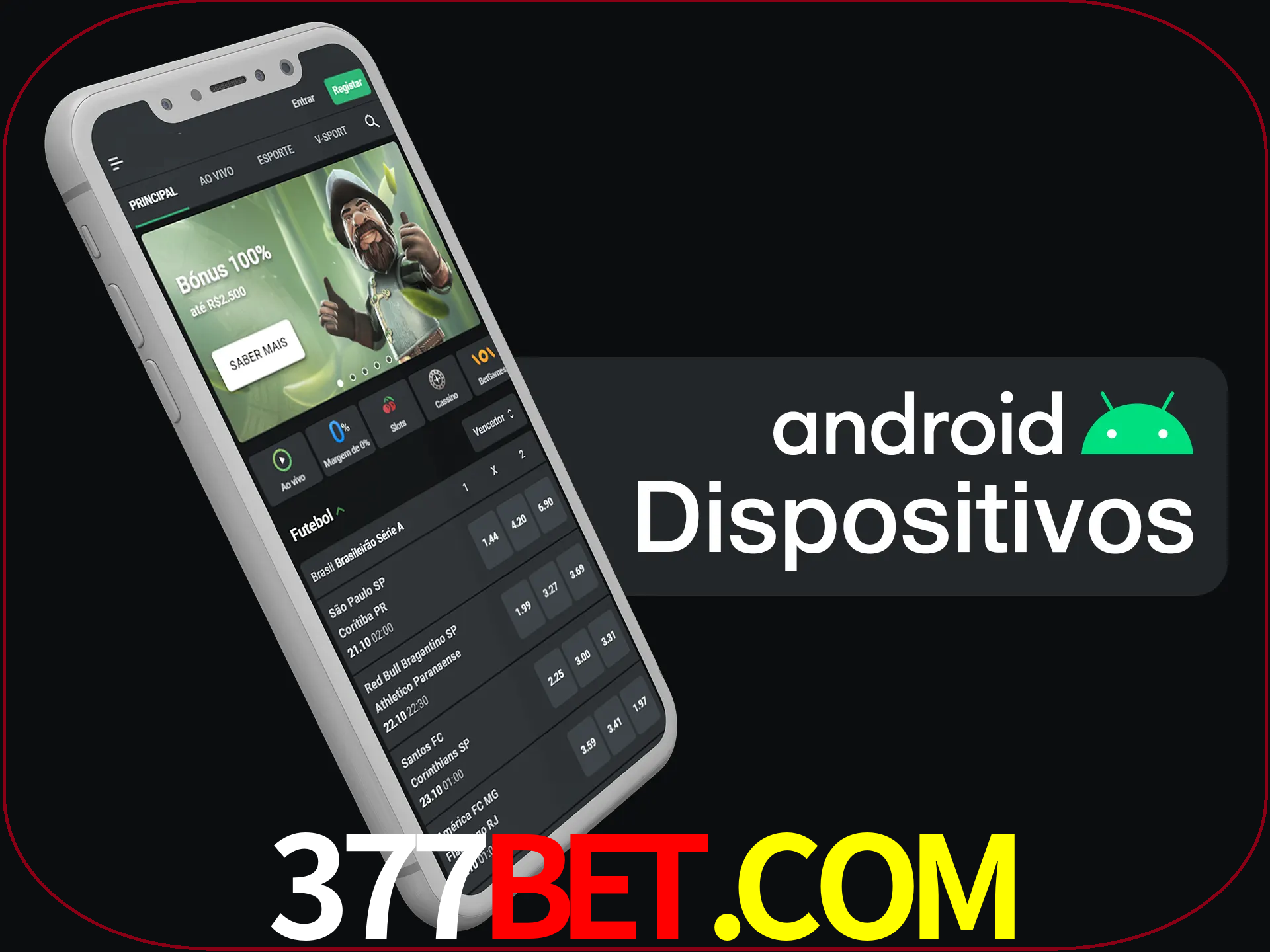 O aplicativo suporta a maioria de todos os dispositivos Android.