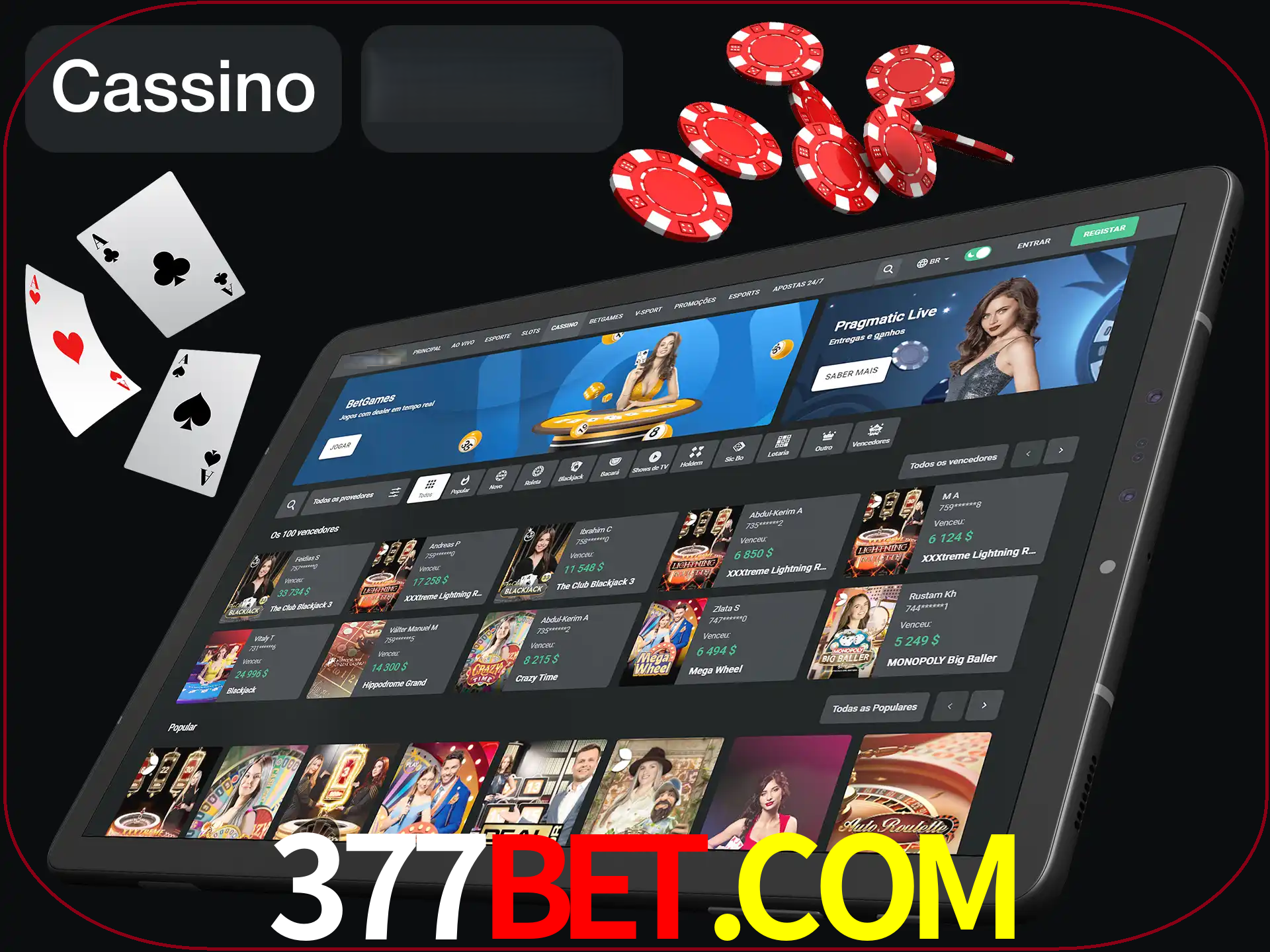 Jogue vários jogos de cassino em nosso cassino.