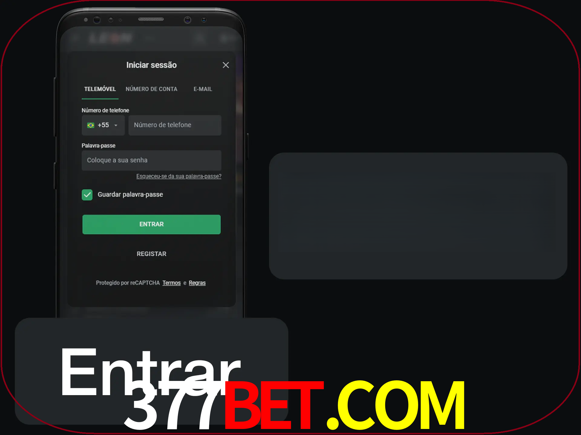 Faça o login para começar a apostar e jogar no cassino.
